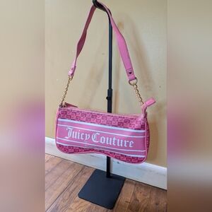 Juicy Couture Y2K Pink Shoulder Bag with Chain Strap